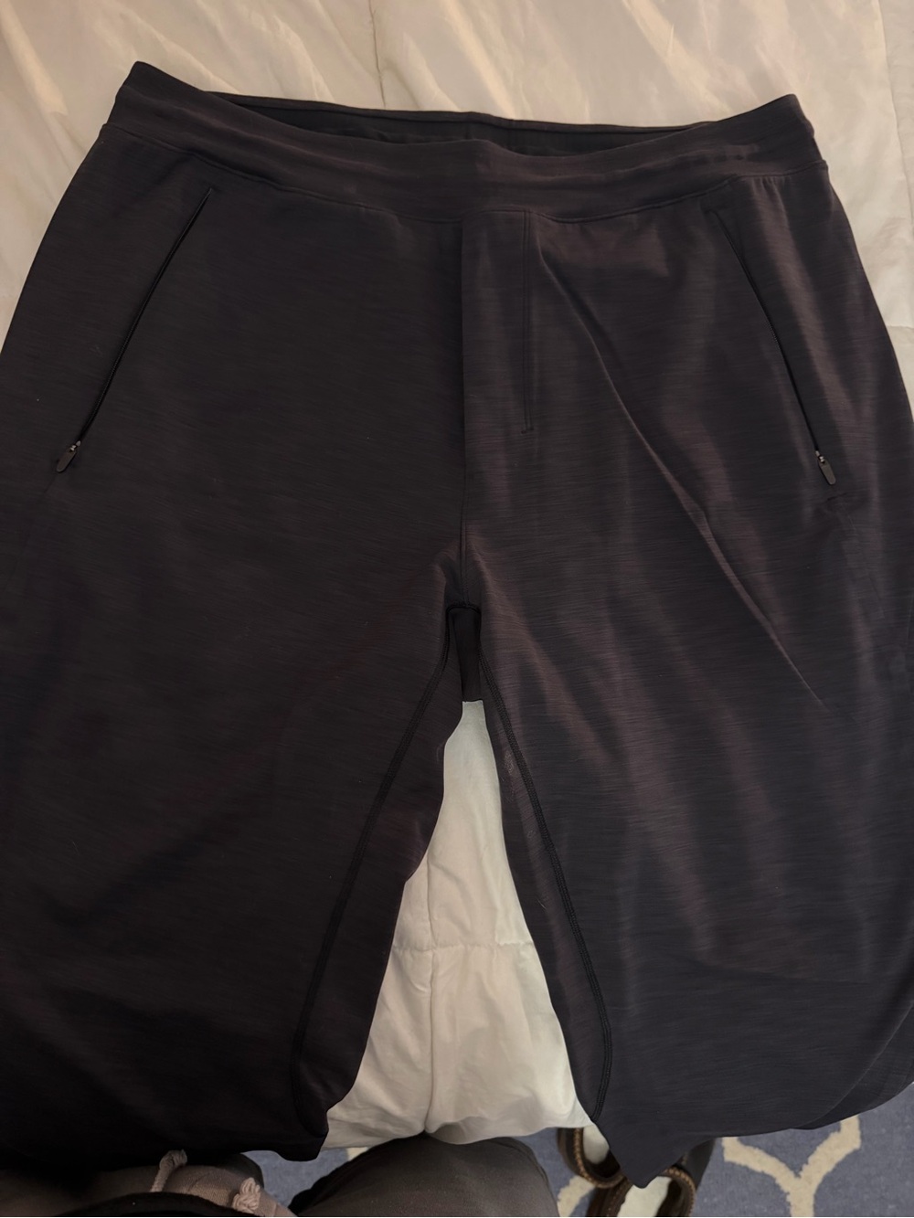 Men's charcoal grey/Black lululemon Performance Zip-Pocket Pants Large